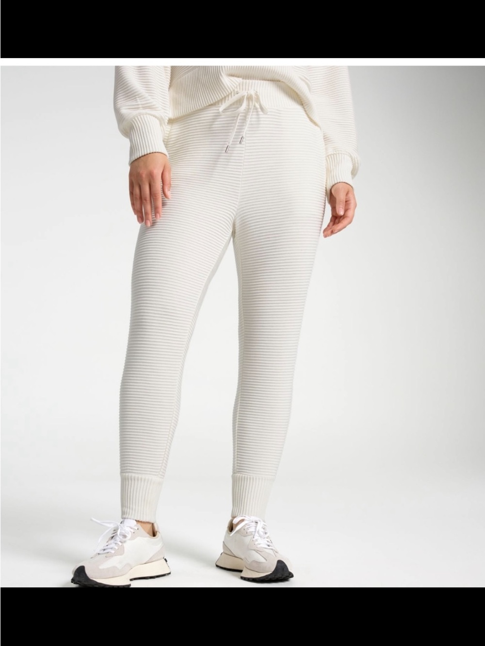 CALIA Women's Elevate Rib Jogger in Cloud Cover NWT Size Small